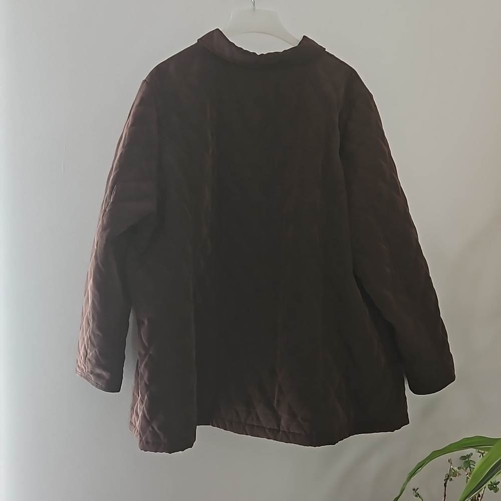 Avenue Quilted Jacket Sz 26/28 Brown Pre-owned - Picture 8 of 12